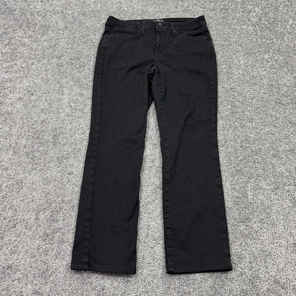 NYDJ Jeans Womens 6 Black Sheri Slim Cropped Liftxtuck Stretch Preppy Casual